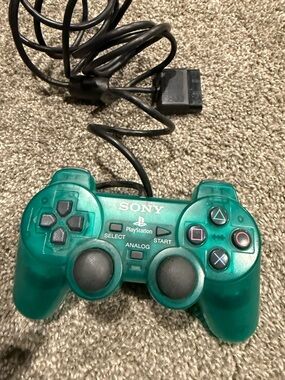Sony Translucent Green Wired PlayStation DualShock Controller